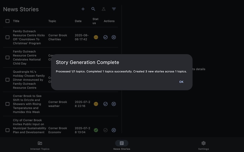 AI story discovery from sources